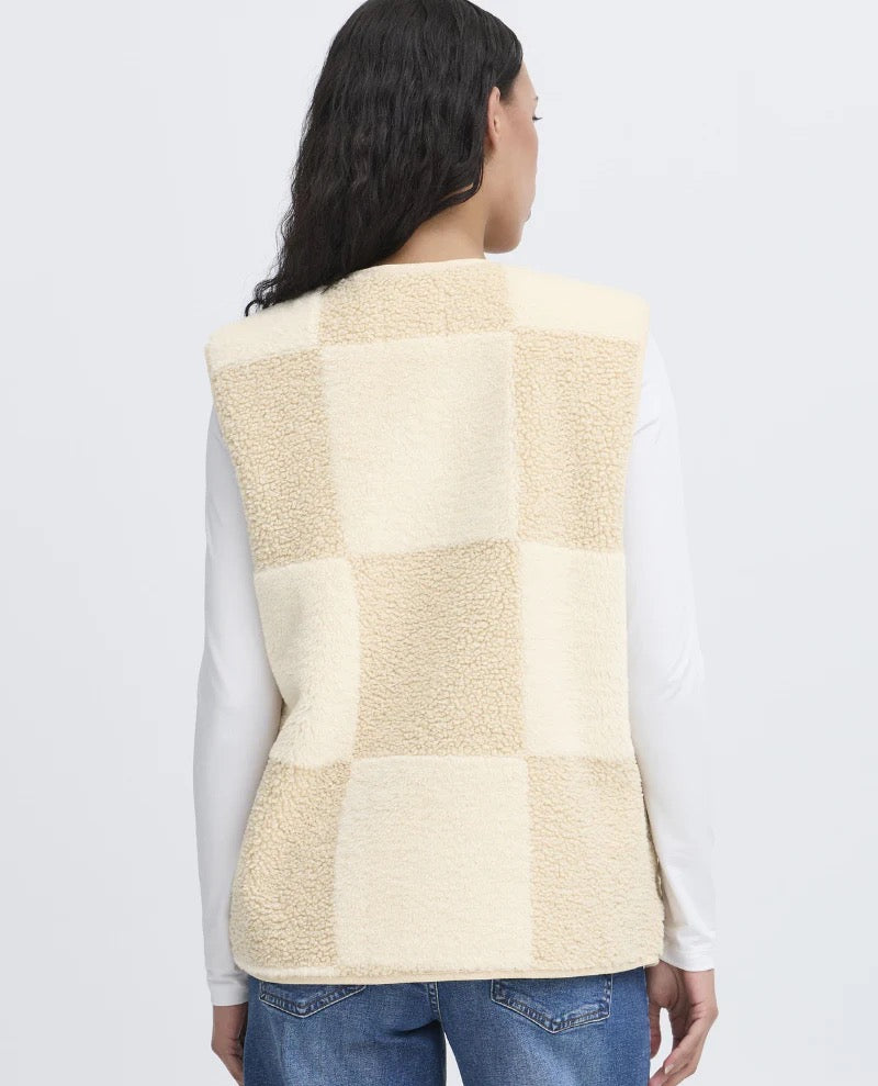 ICHI Tonza Waist Coat - Cream