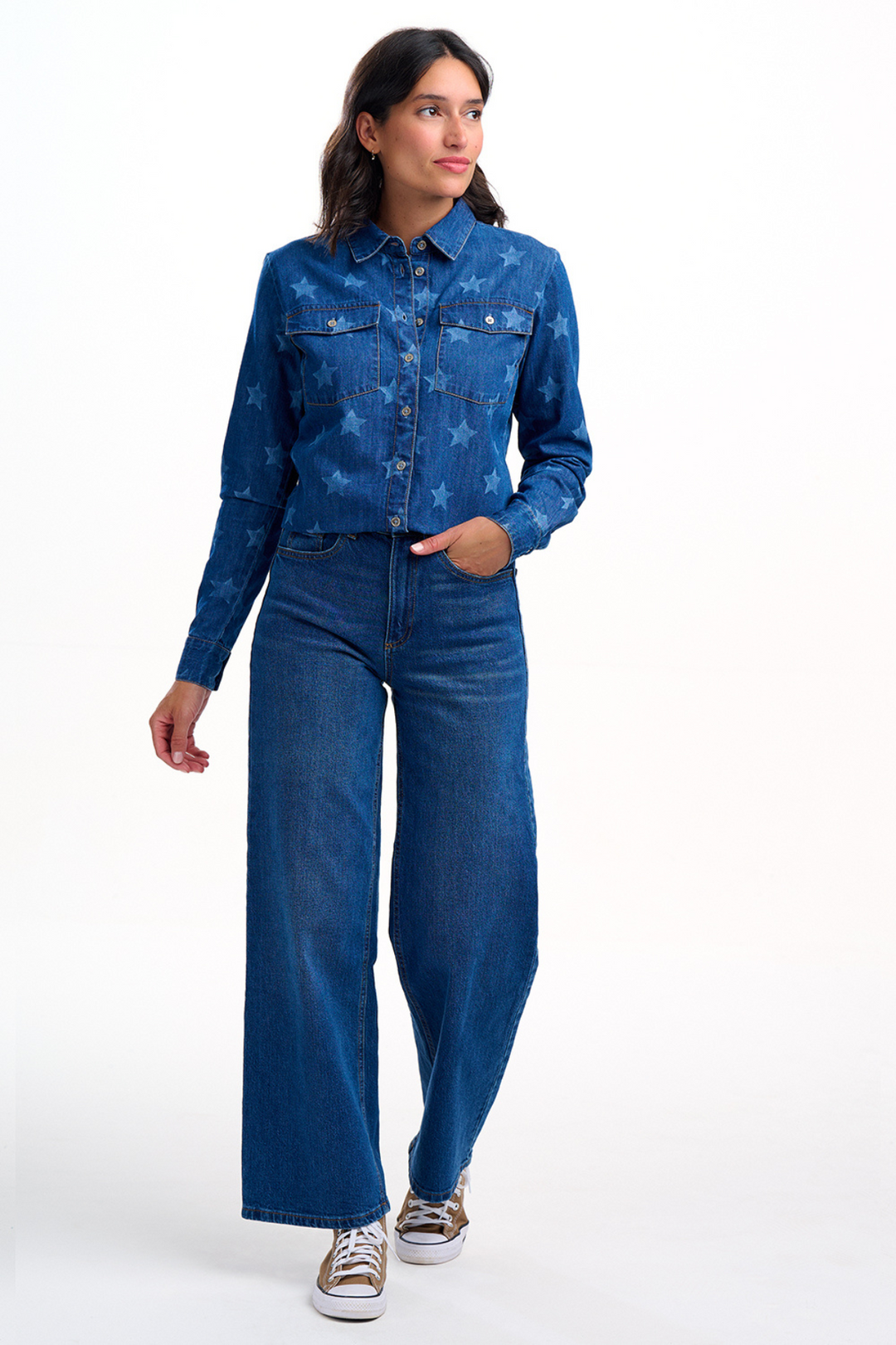 Sugarhill Brighton Alexia Star Shirt - Denim