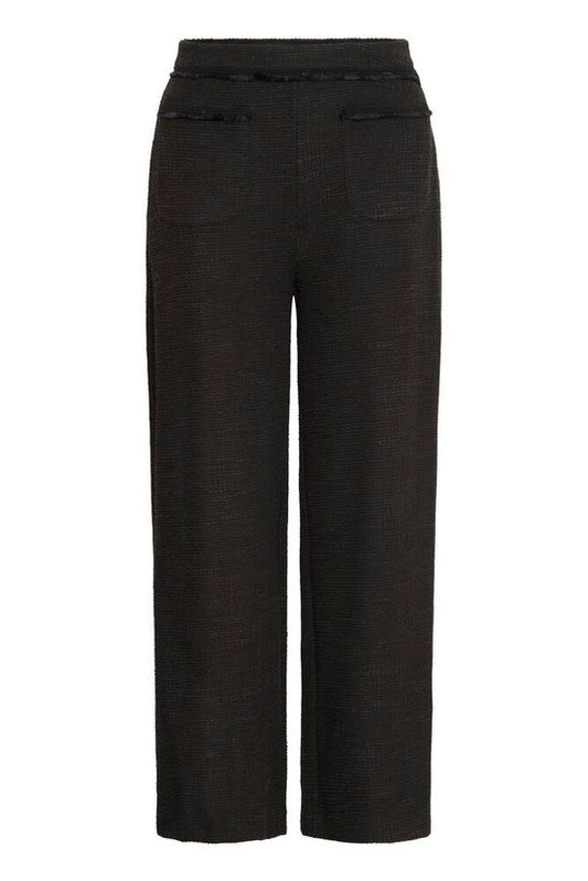 ICHI Kate Fringe Trousers - Black