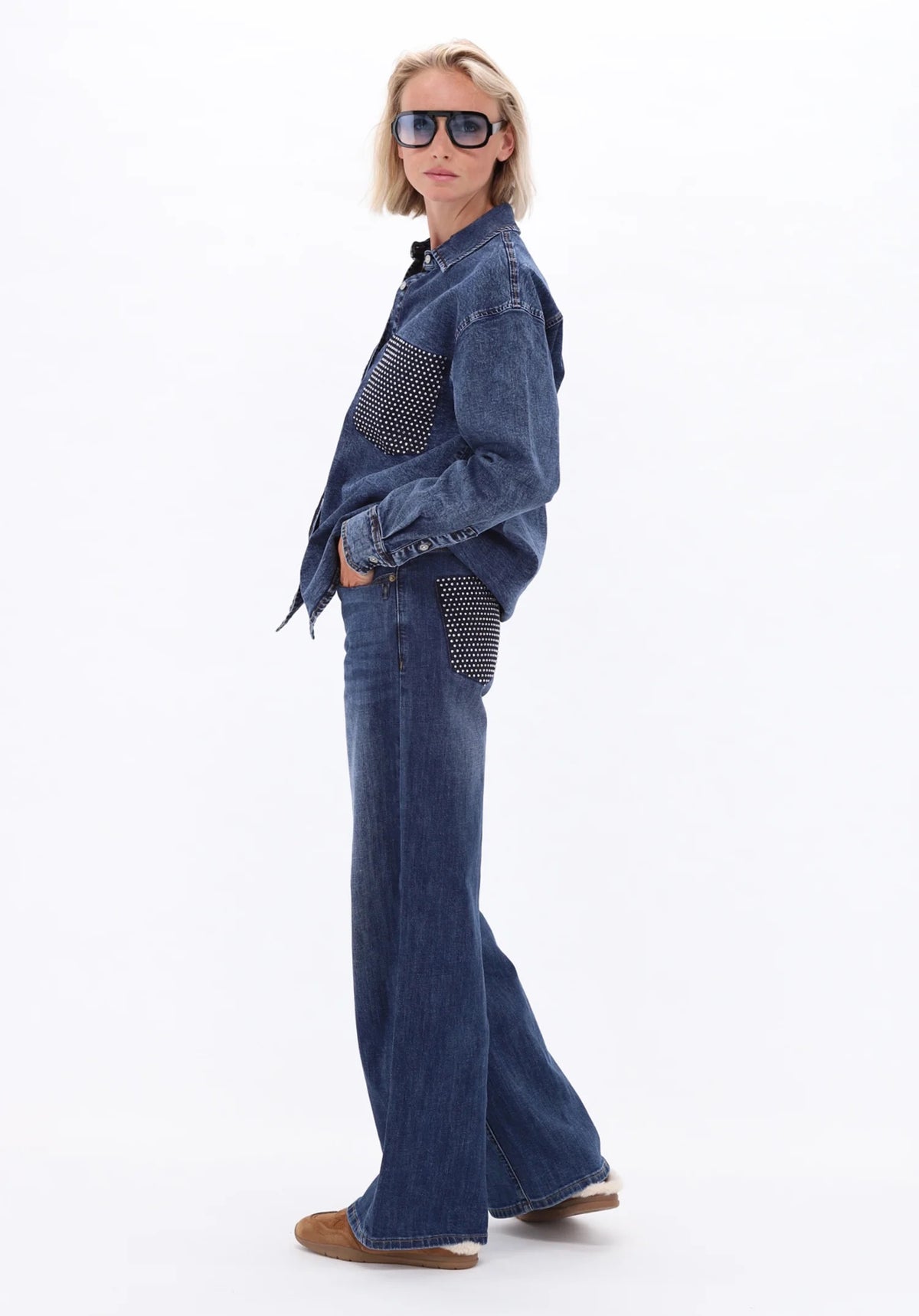 K Design Rhinestone Jeans - Dark Wash *Limited Edition*