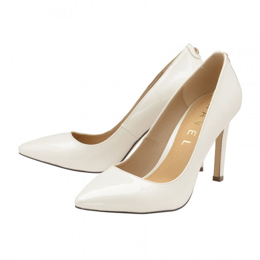 Ravel Edson White Patent Court Shoe