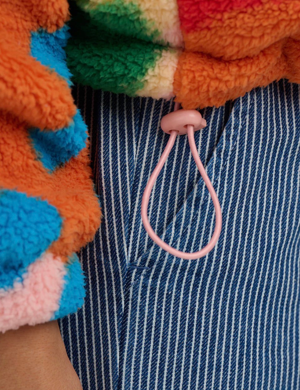 Sugarhill Brighton Hartley Zip Up Fleece - Off White/Multi, Abstract Floral