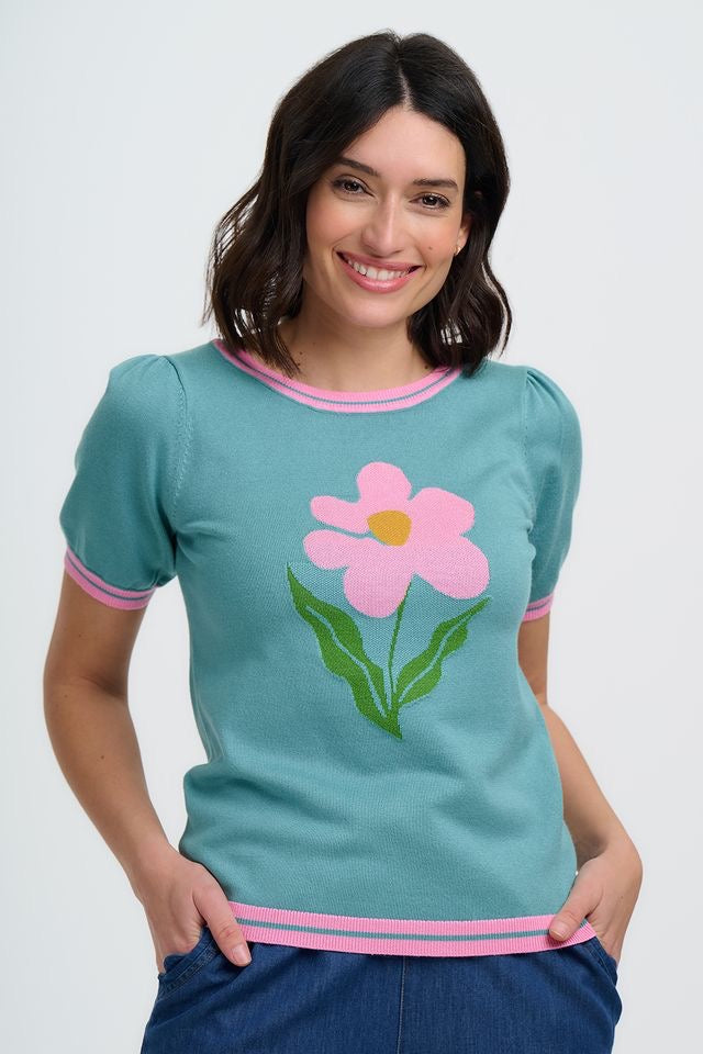 Sugarhill Brighton Dominique Knit Top - Seafoam