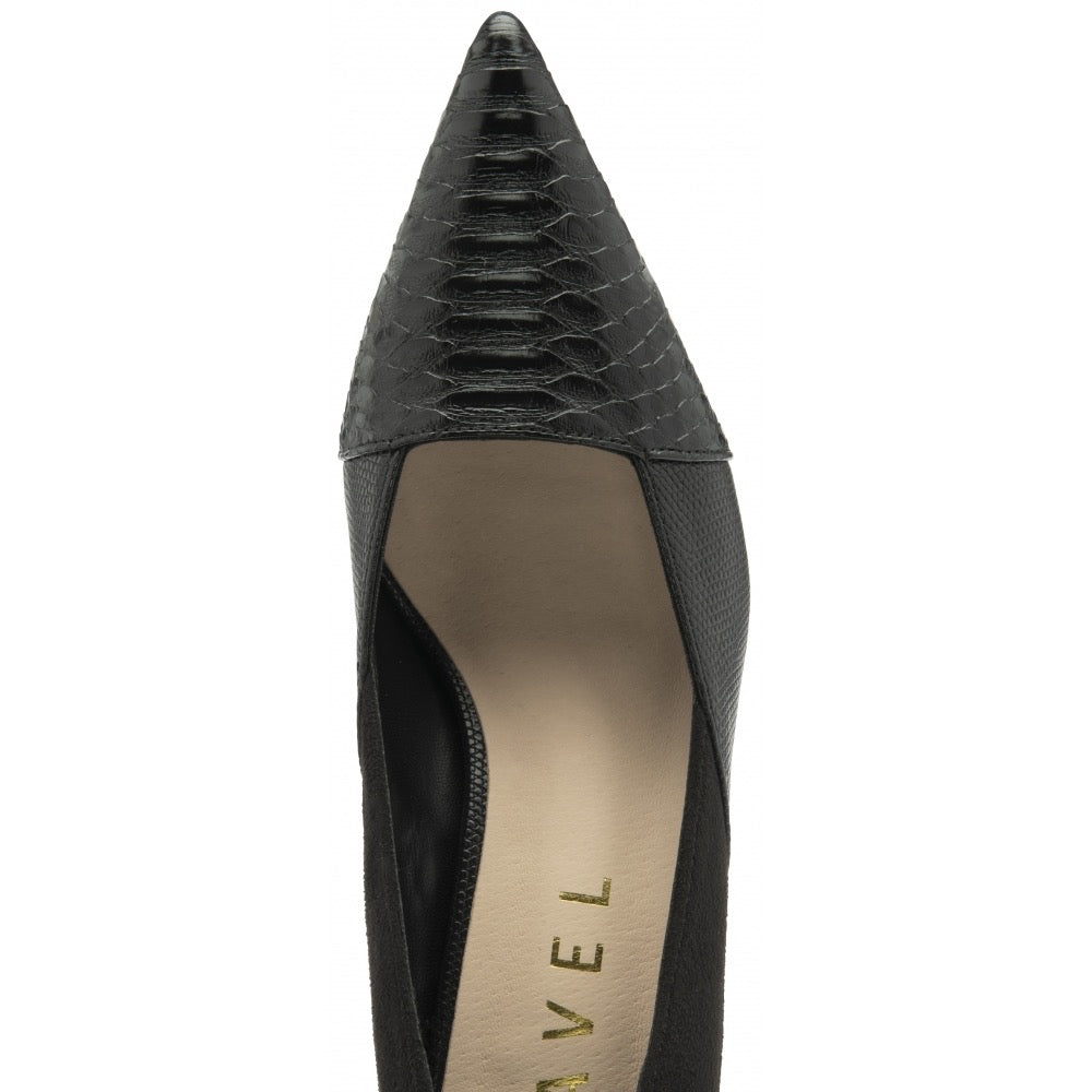 Ravel Black Avie Stiletto Court Shoes