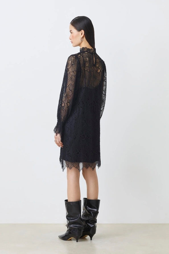 Suncoo Paris Cara Lace Dress - Noir