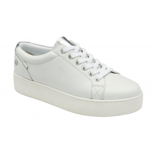 *NEW* Ravel White Leather Solon Lace-Up Trainers