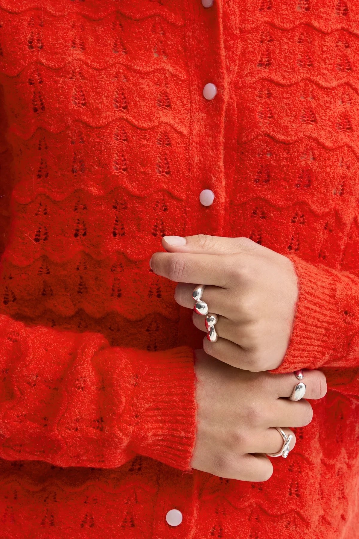 ICHI Baila Cardigan - Red
