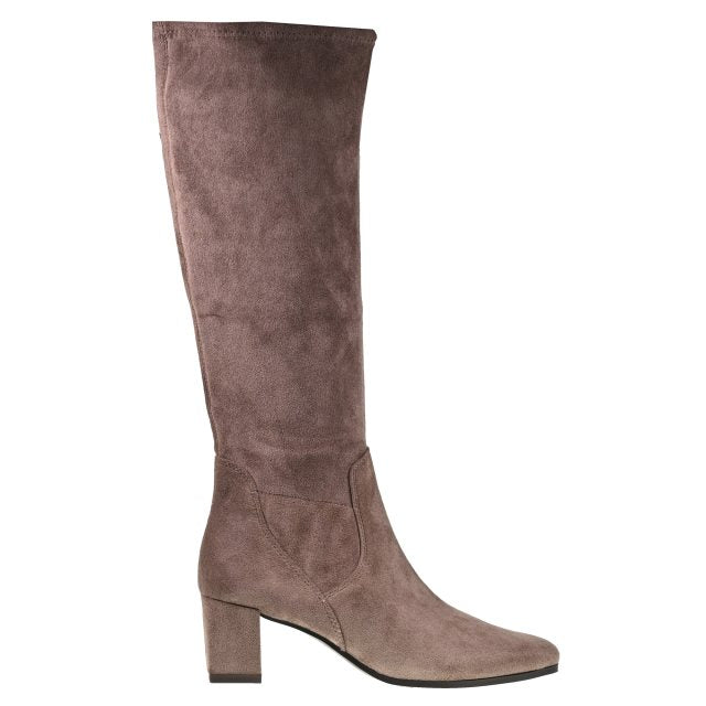 *COMING SOON* Caprice Knee High Stretch Suede Boot - Cafe
