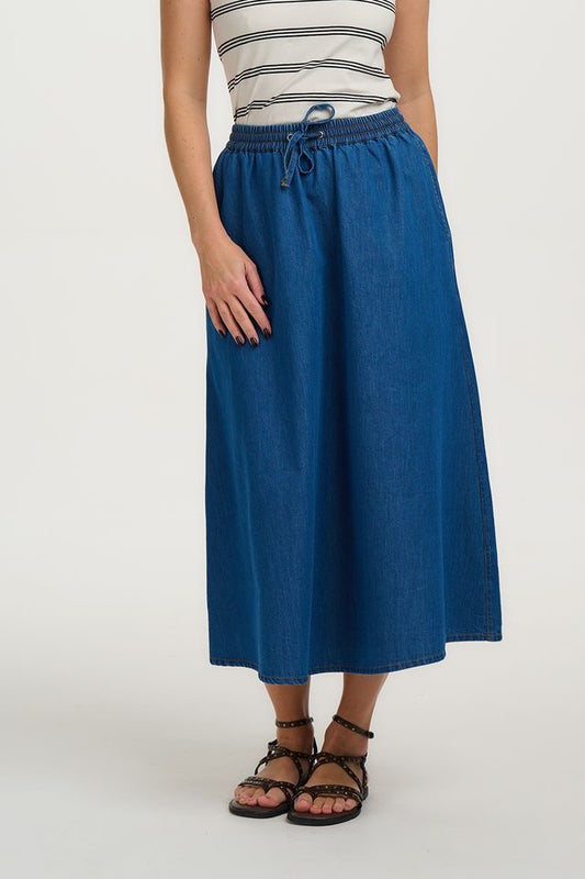 Sugarhill Brighton Allegra Denim Midi Skirt - Deep Blue