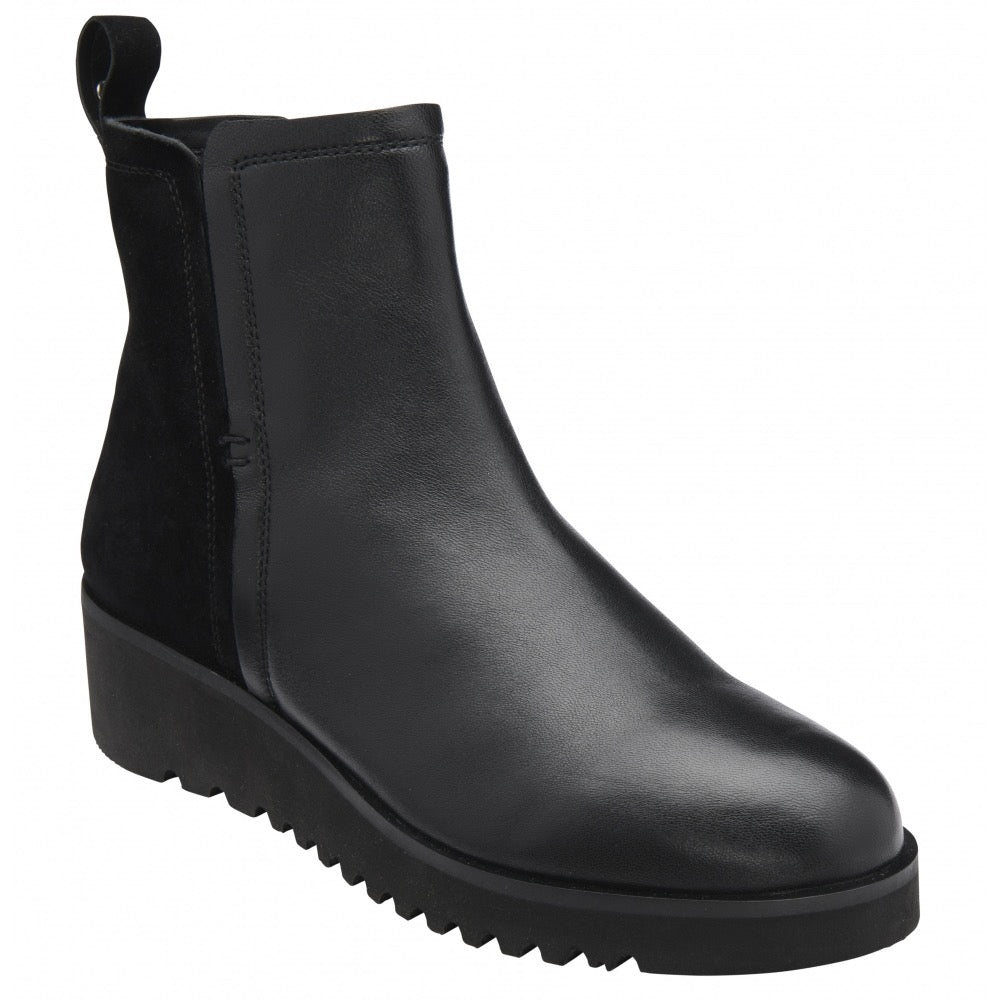 Ravel Helsby Leather/Suede Boot - Black