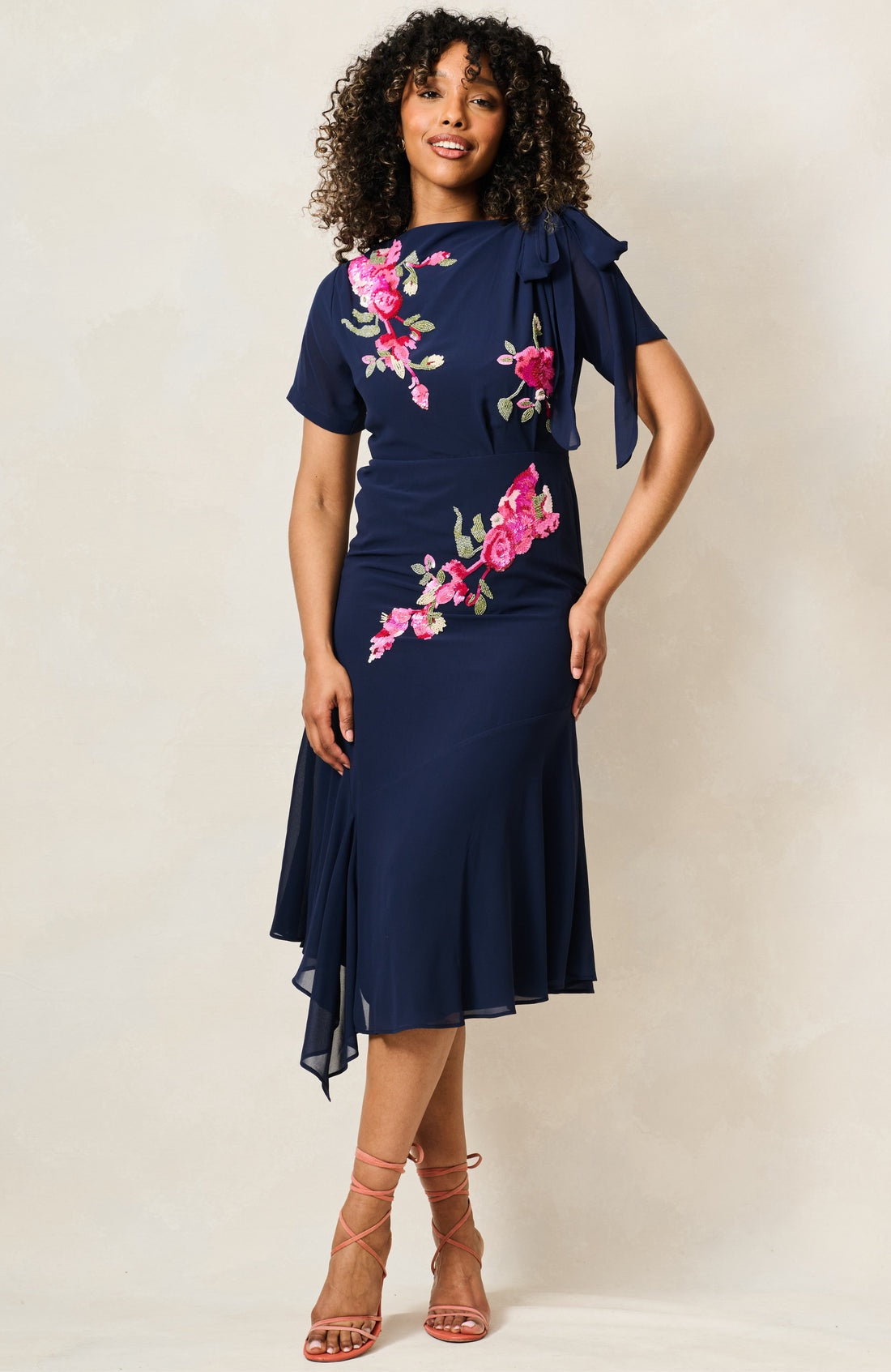 Hope & Ivy The Aubree Dress - Navy