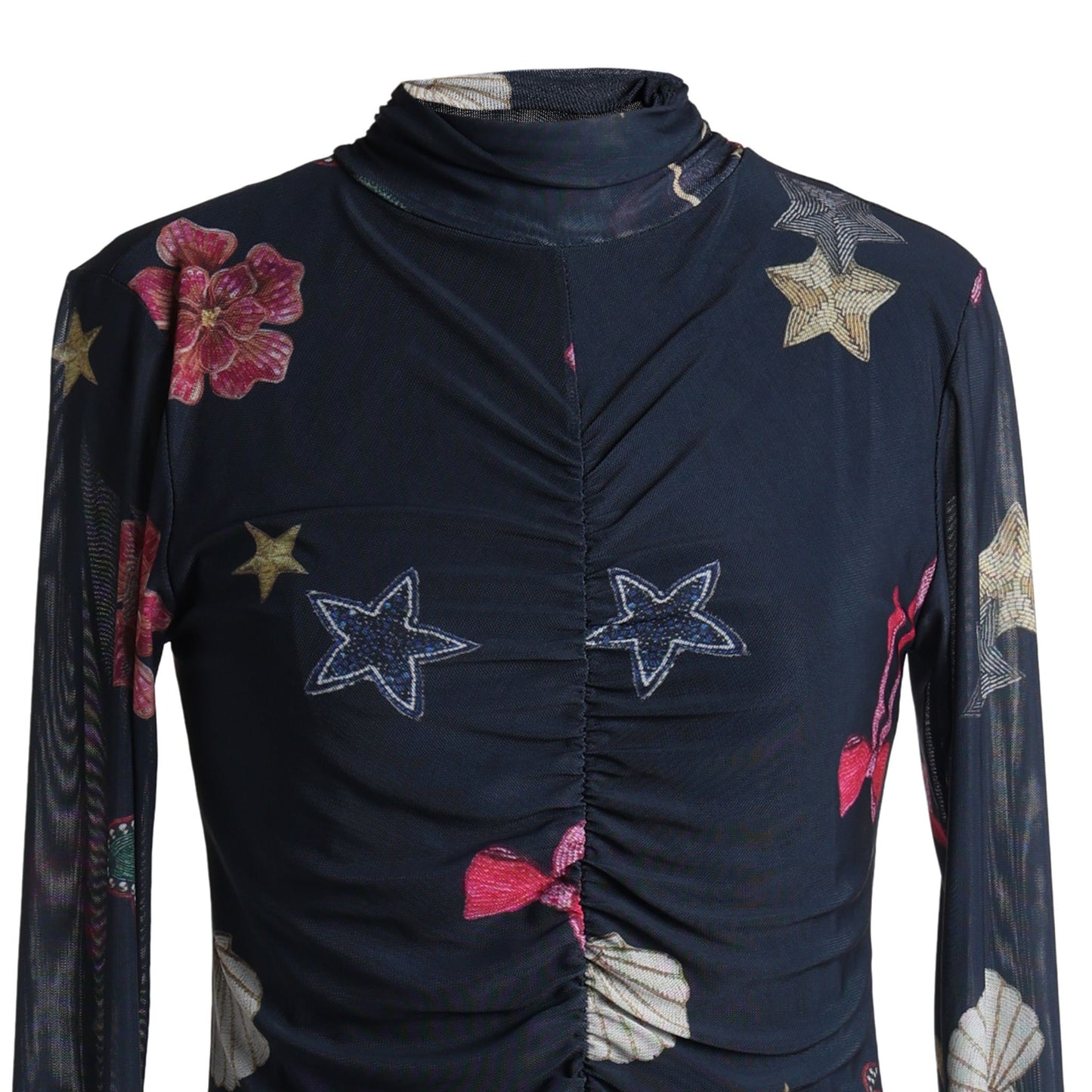 Emily Lovelock Iris Top - Black Floral