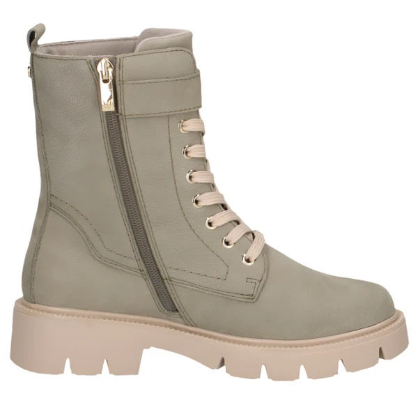 Caprice Khaki Nubuc Leather Boots