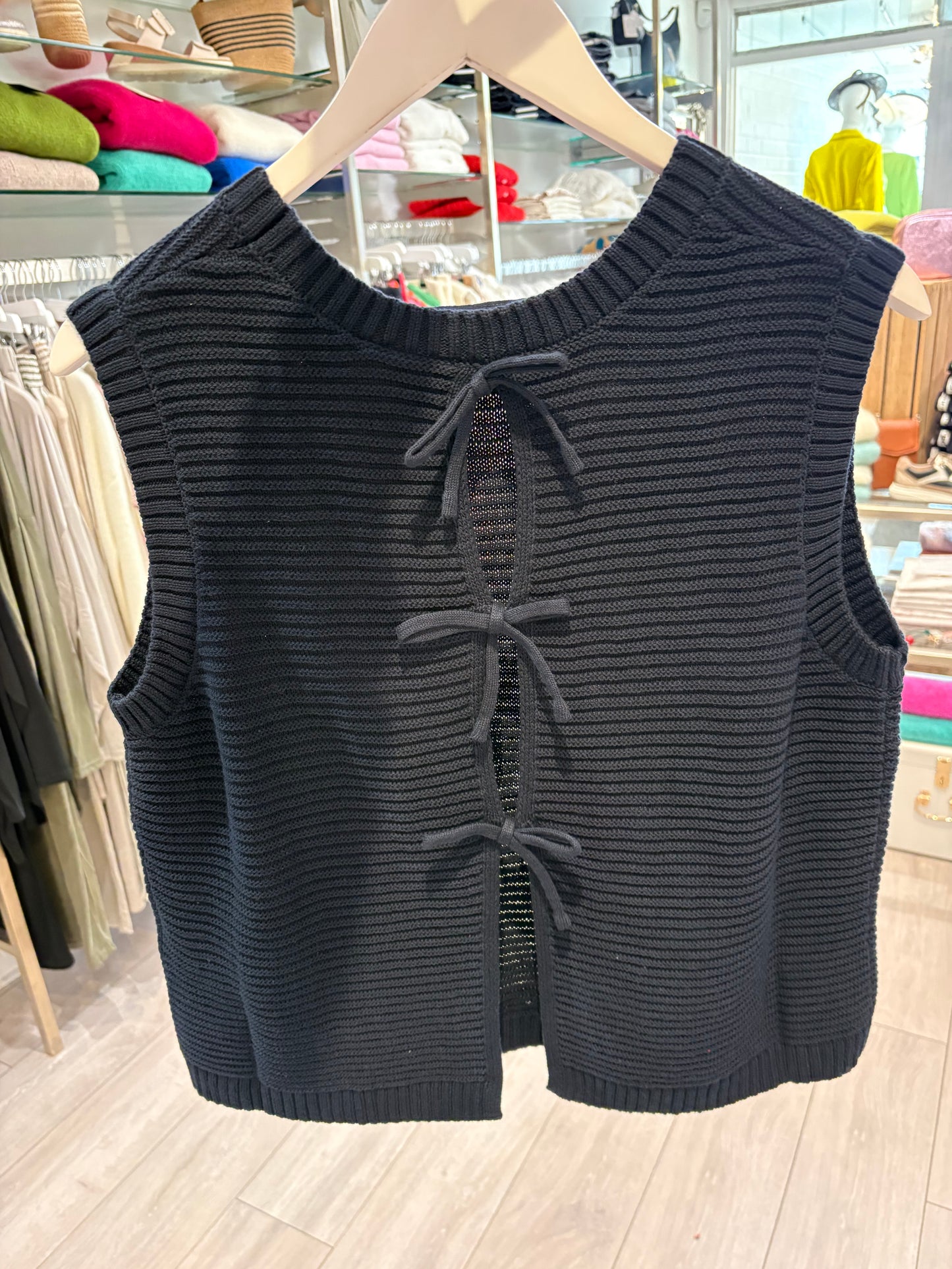 ICHI Dotties Tank Top - Navy