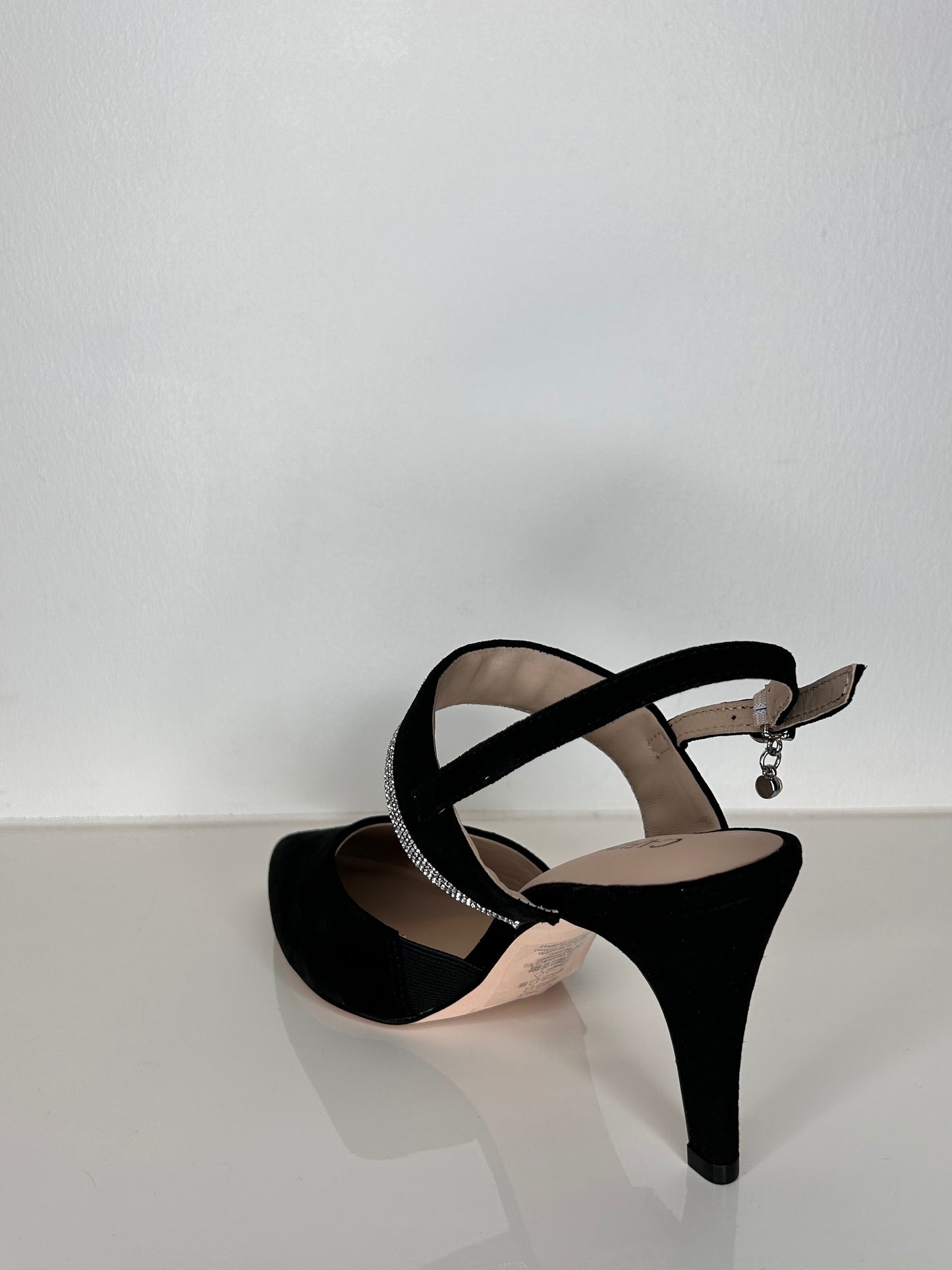 Caprice Black Suede Heel