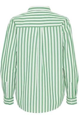 ICHI Asilo Striped Shirt Green