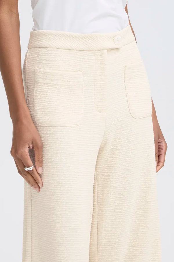 ICHI Kate Lumina Trousers - Almond Milk