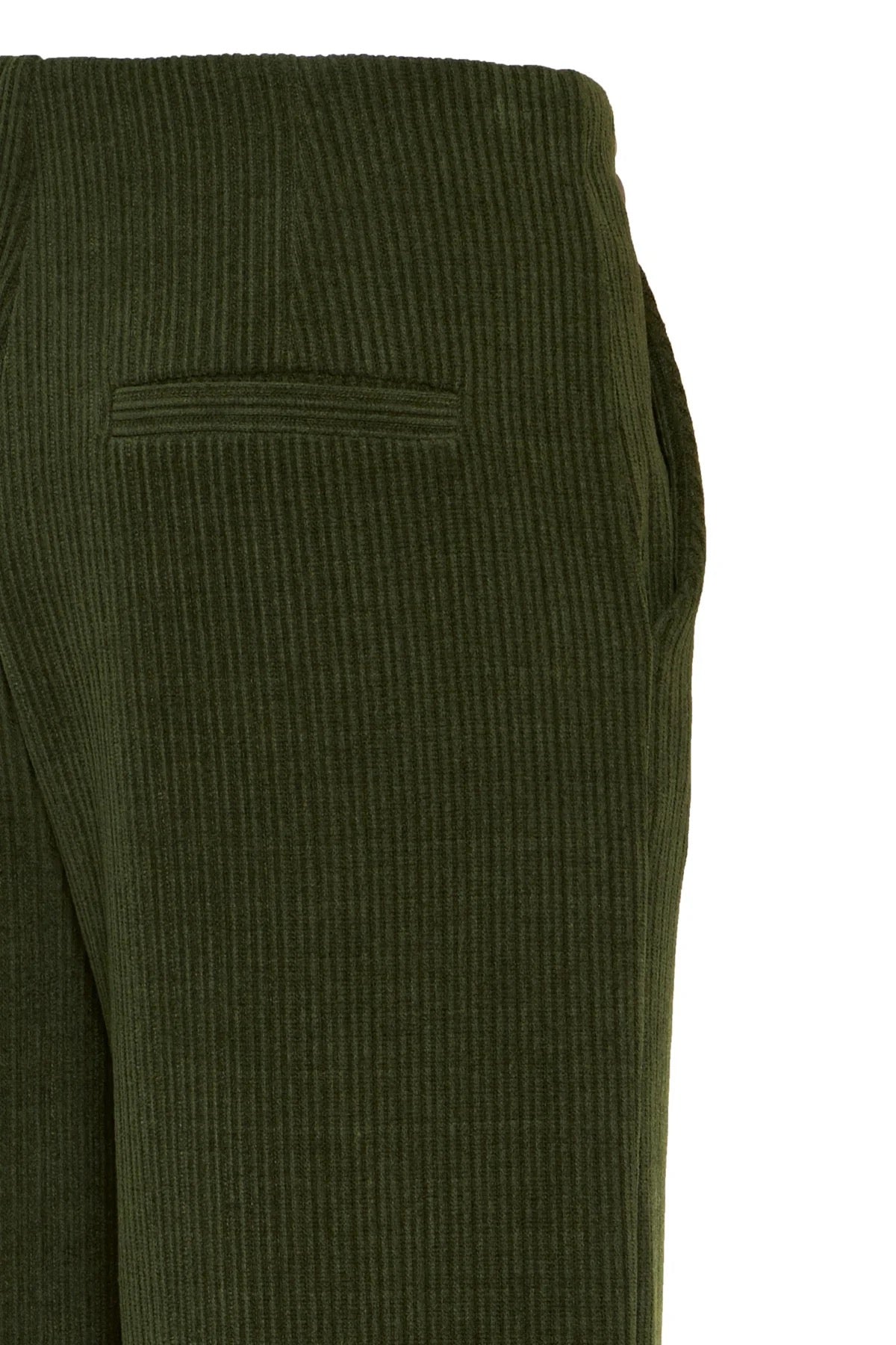 ICHI Kate Corduroy Trousers - Riffle Green