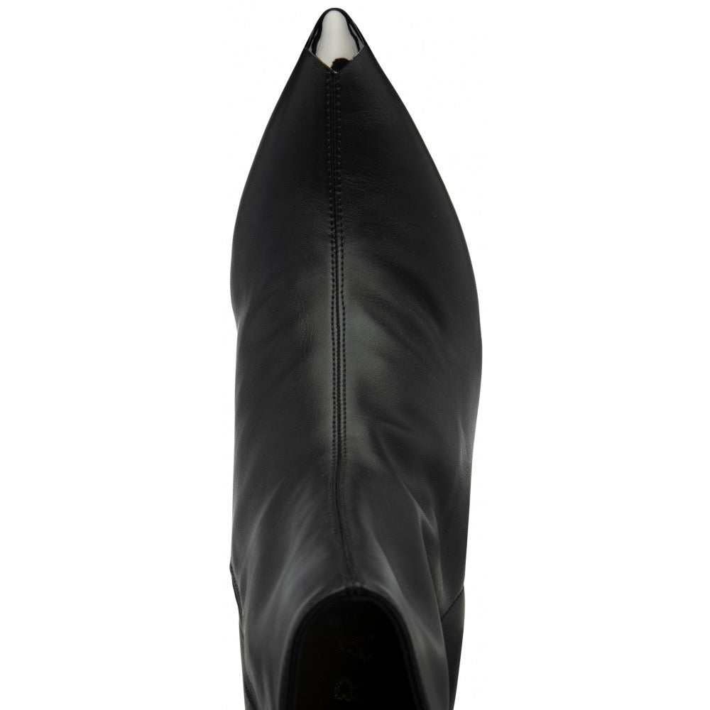 Ravel Kale Leather Heeled Boot - Black