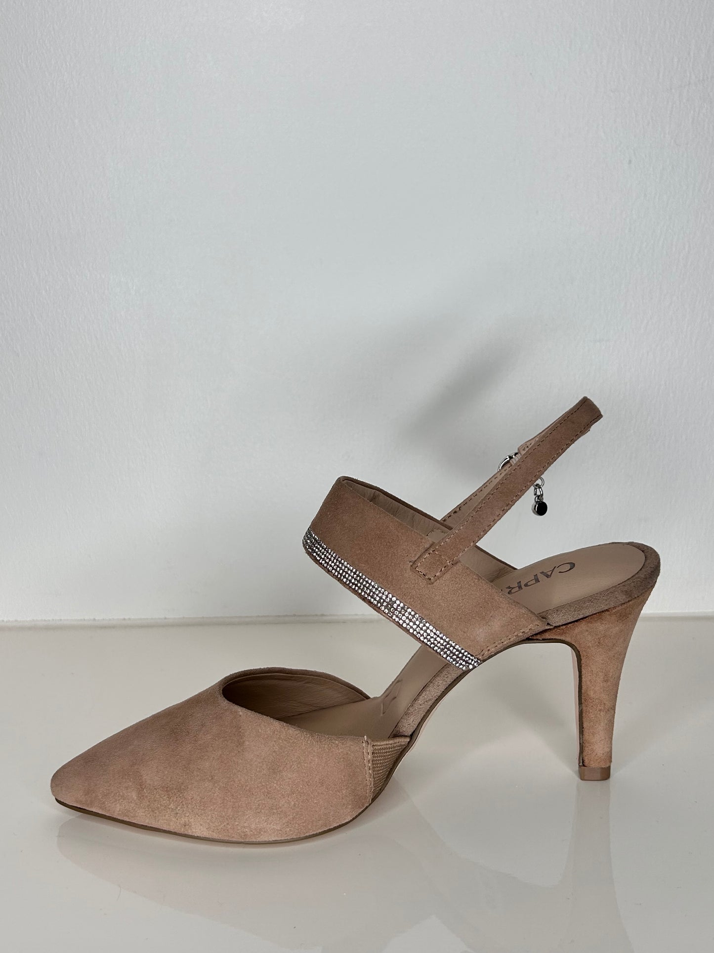 Caprice Nude Suede Heel