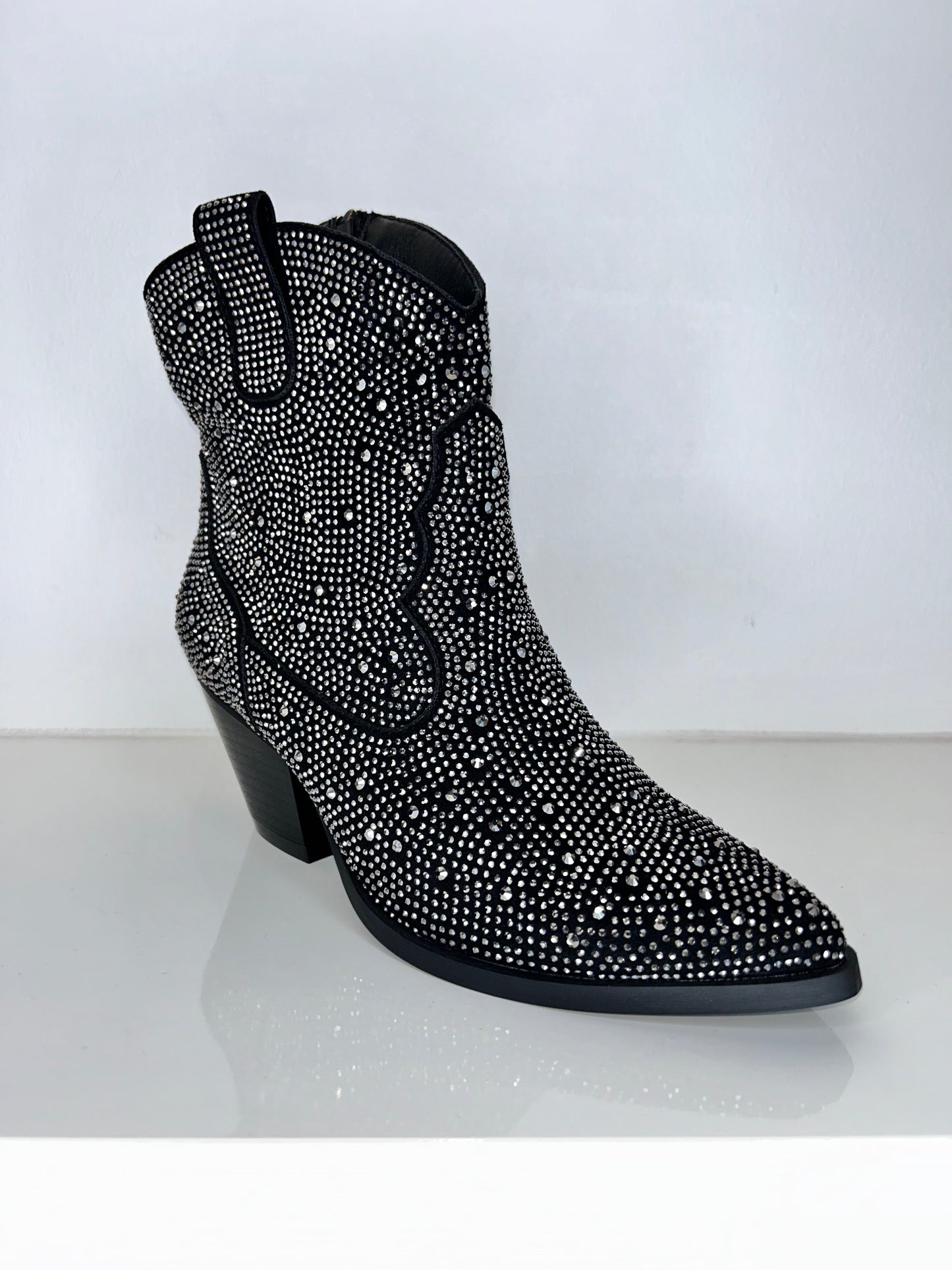 Findlay Black Crystal Cowboy Boot