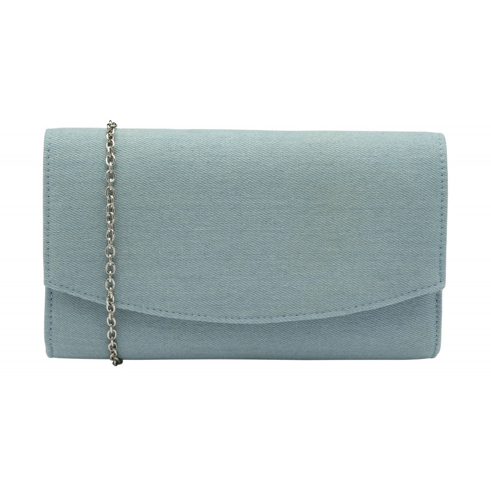 Ravel Washed Denim Clutch Bag