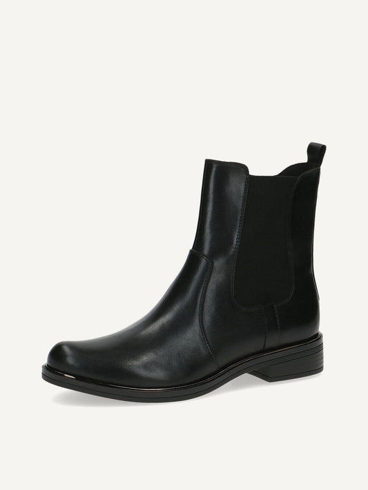 *COMING SOON* Caprice Classic Leather Low Heel Ankle Boot - Black