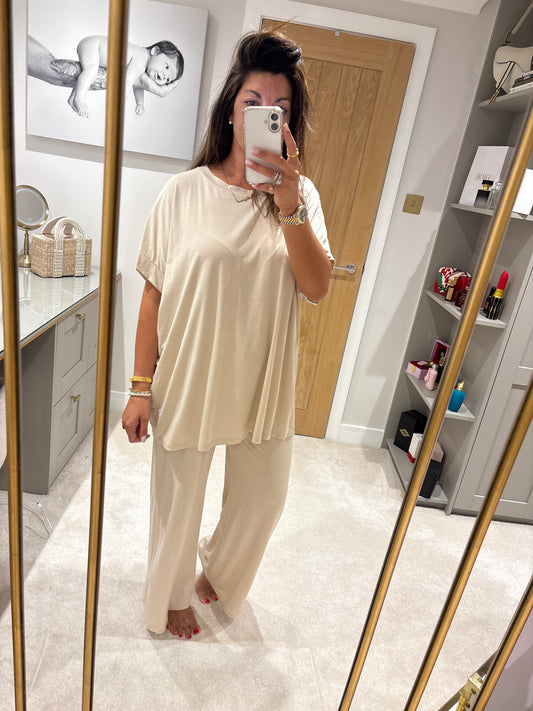 Studio Jersey Lounge Set - Cream