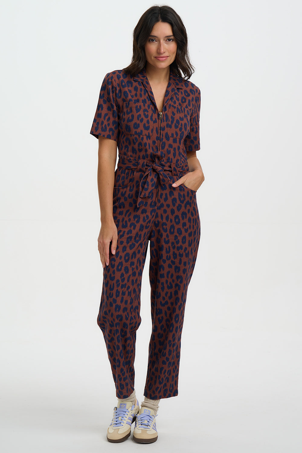 Sugarhill Brighton Meredith Cotton Jumpsuit - Leopard