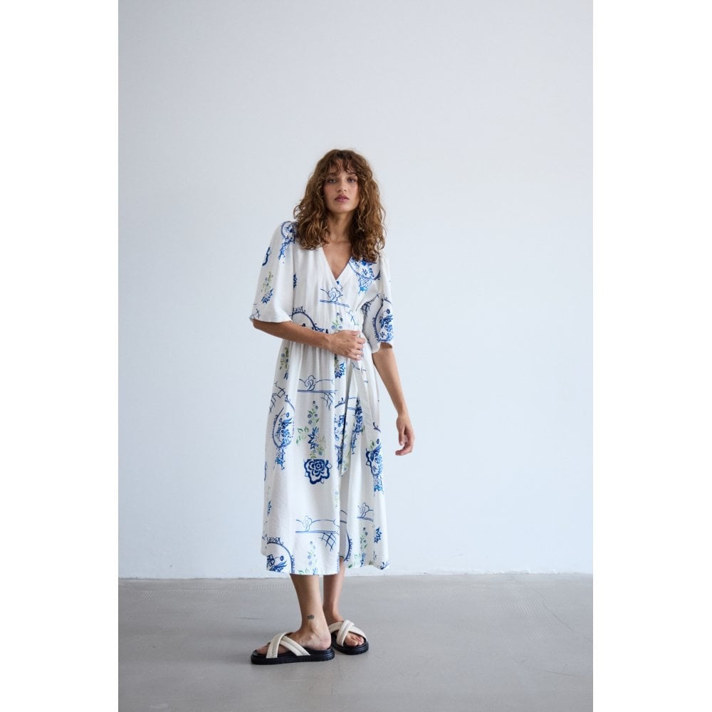 ICHI Lucie Tile Print Dress