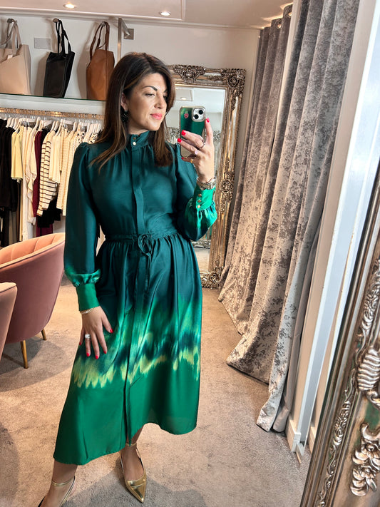 Suncoo Paris Calipso Midi Dress Green