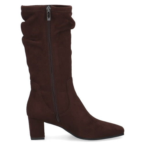 Caprice Faux Suede Vegan Knee-High Boot – Chocolate Brown