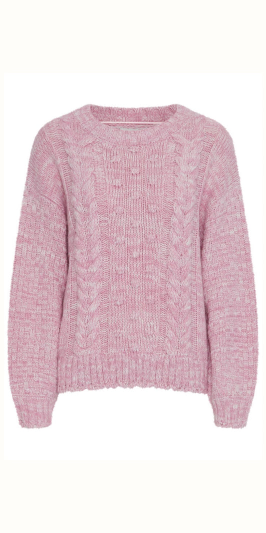 ICHI Amile Pink Chunky Sweater