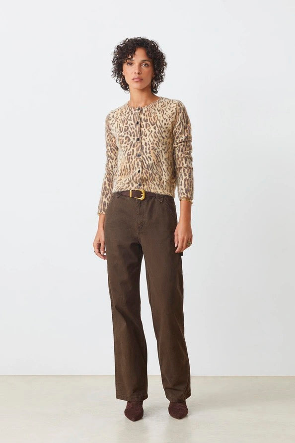 Suncoo Paris Gacia Animal Print Cardigan - Leopard