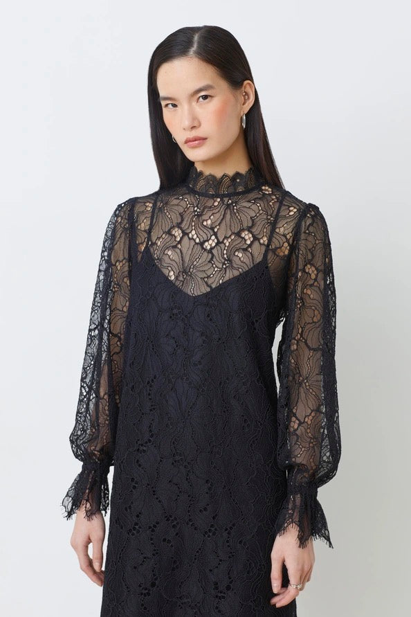 Suncoo Paris Cara Lace Dress - Noir