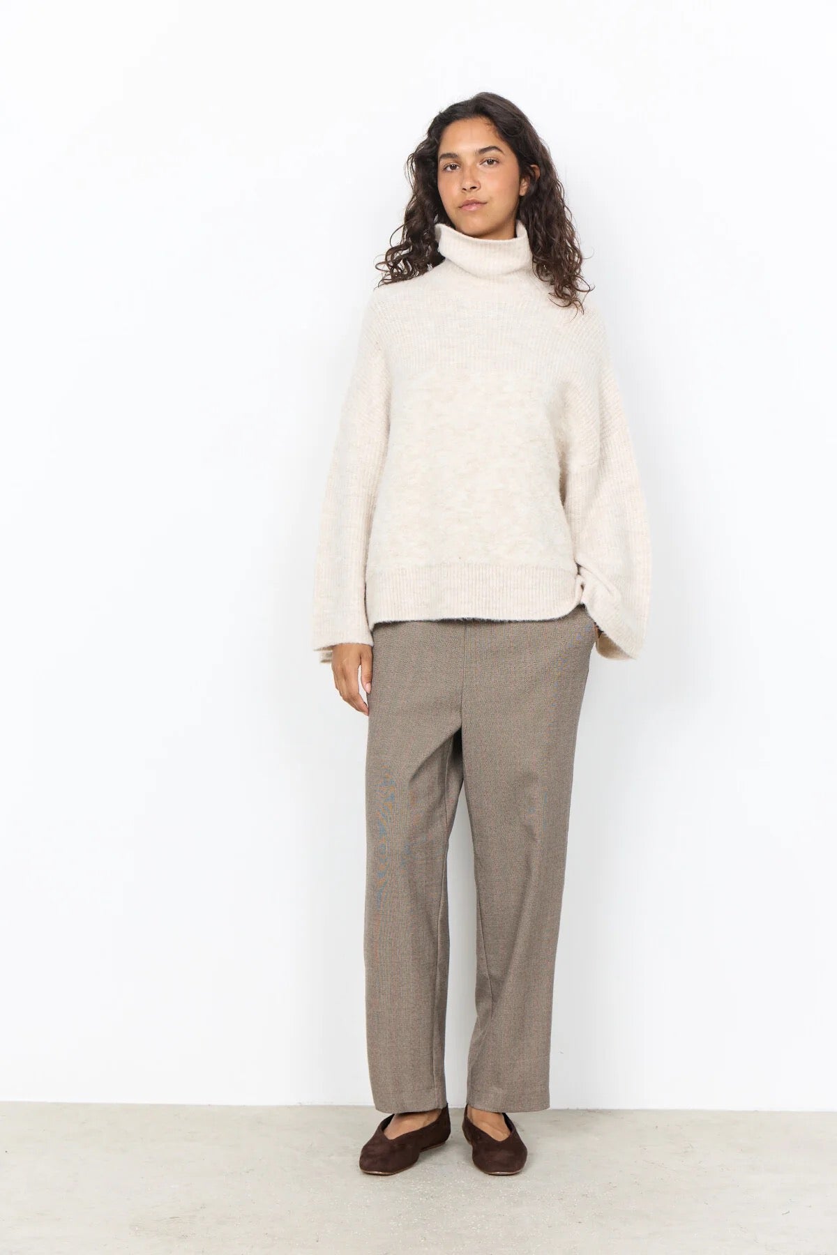 Soya Concept - Polo-neck Sweater - Light Sand