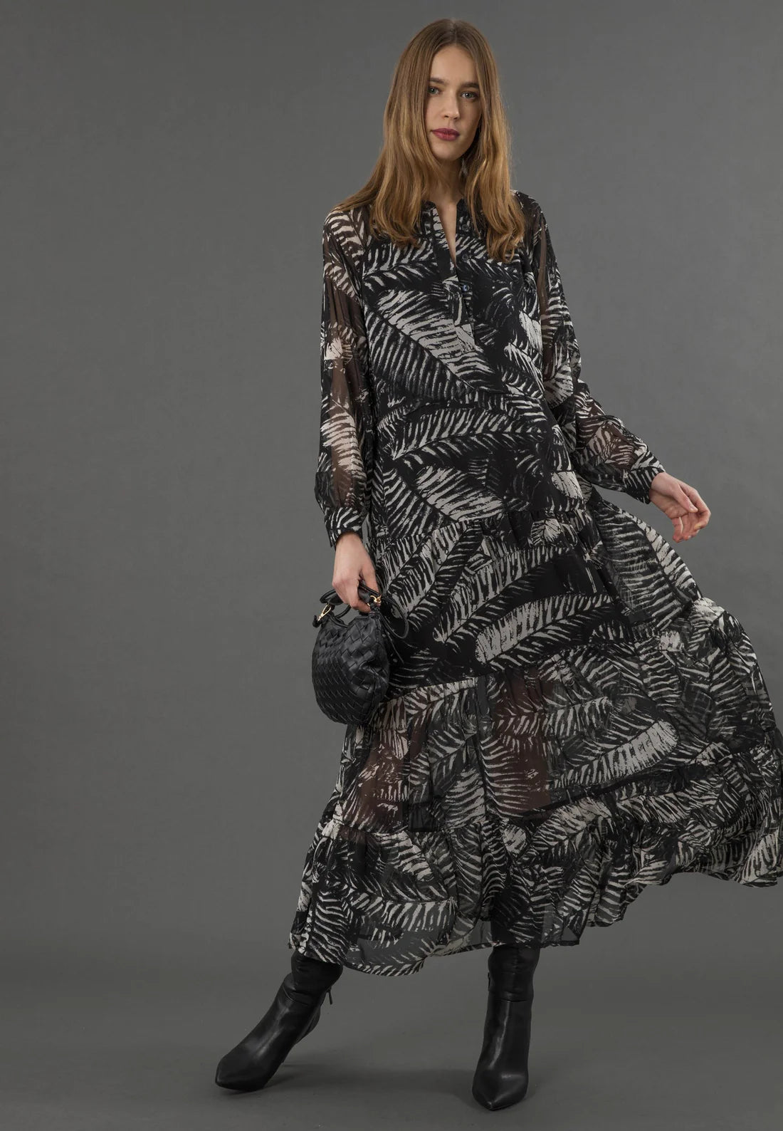 Religion Zoe Dress Vamp Black & White