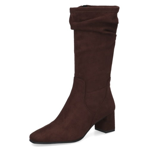 Caprice Faux Suede Vegan Knee-High Boot – Chocolate Brown