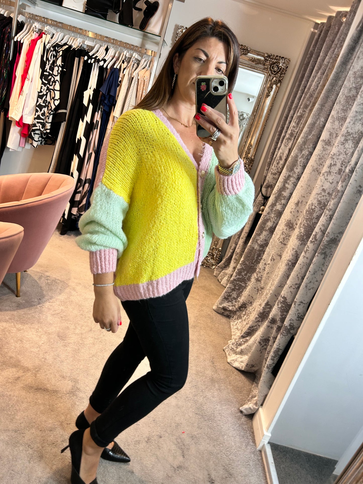 FY Colour Block Cardigan