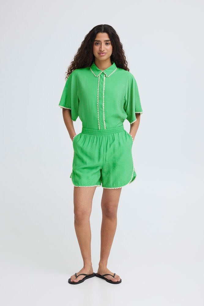ICHI Leni Shorts - Green