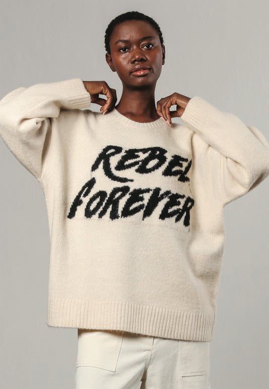 Religion Revolution Jumper Winter White