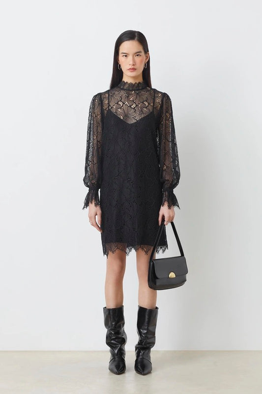 Suncoo Paris Cara Lace Dress - Noir