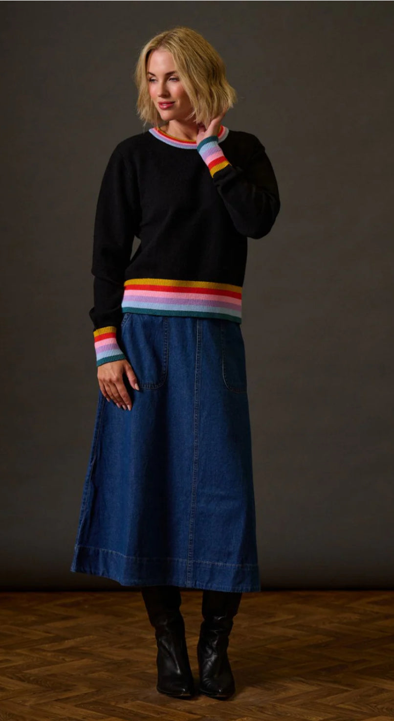 Sugarhill Brighton Clare Jumper - Black Rainbow