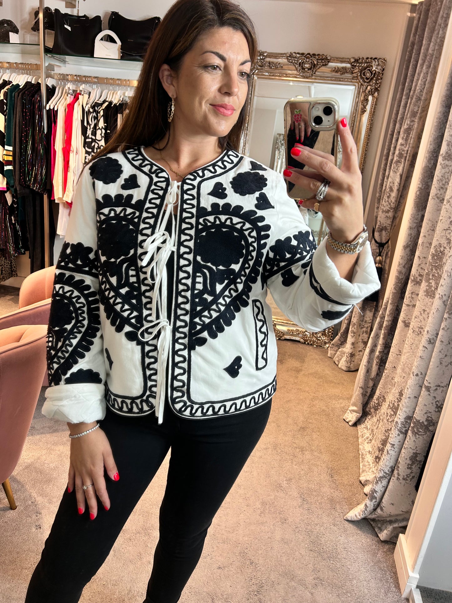 FY Embroidered Quilted Jacket