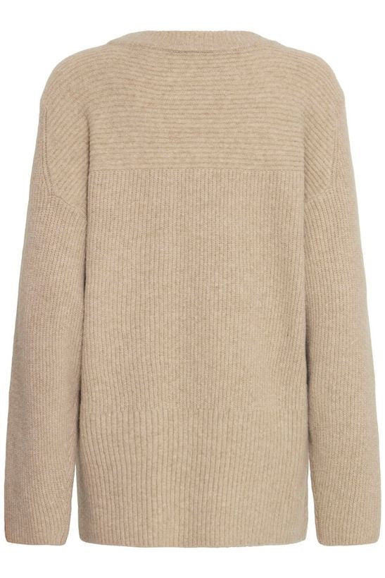 ICHI Ducie Oatmeal Sweater