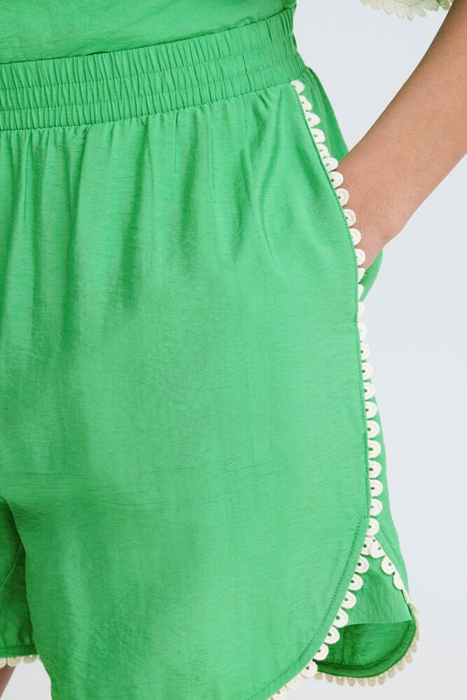 ICHI Leni Shorts - Green