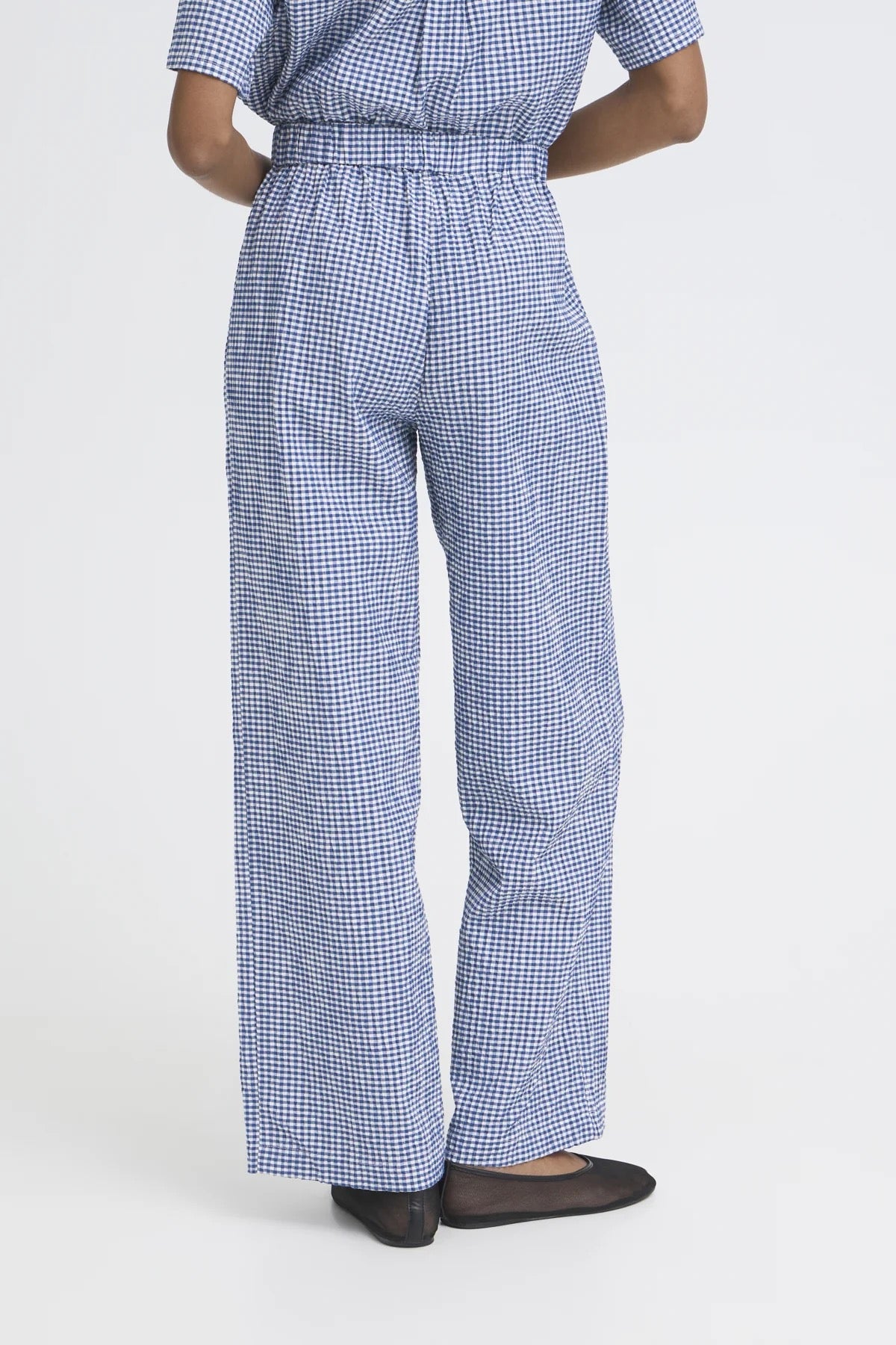 ICHI Jilma Trouser - Blue/White