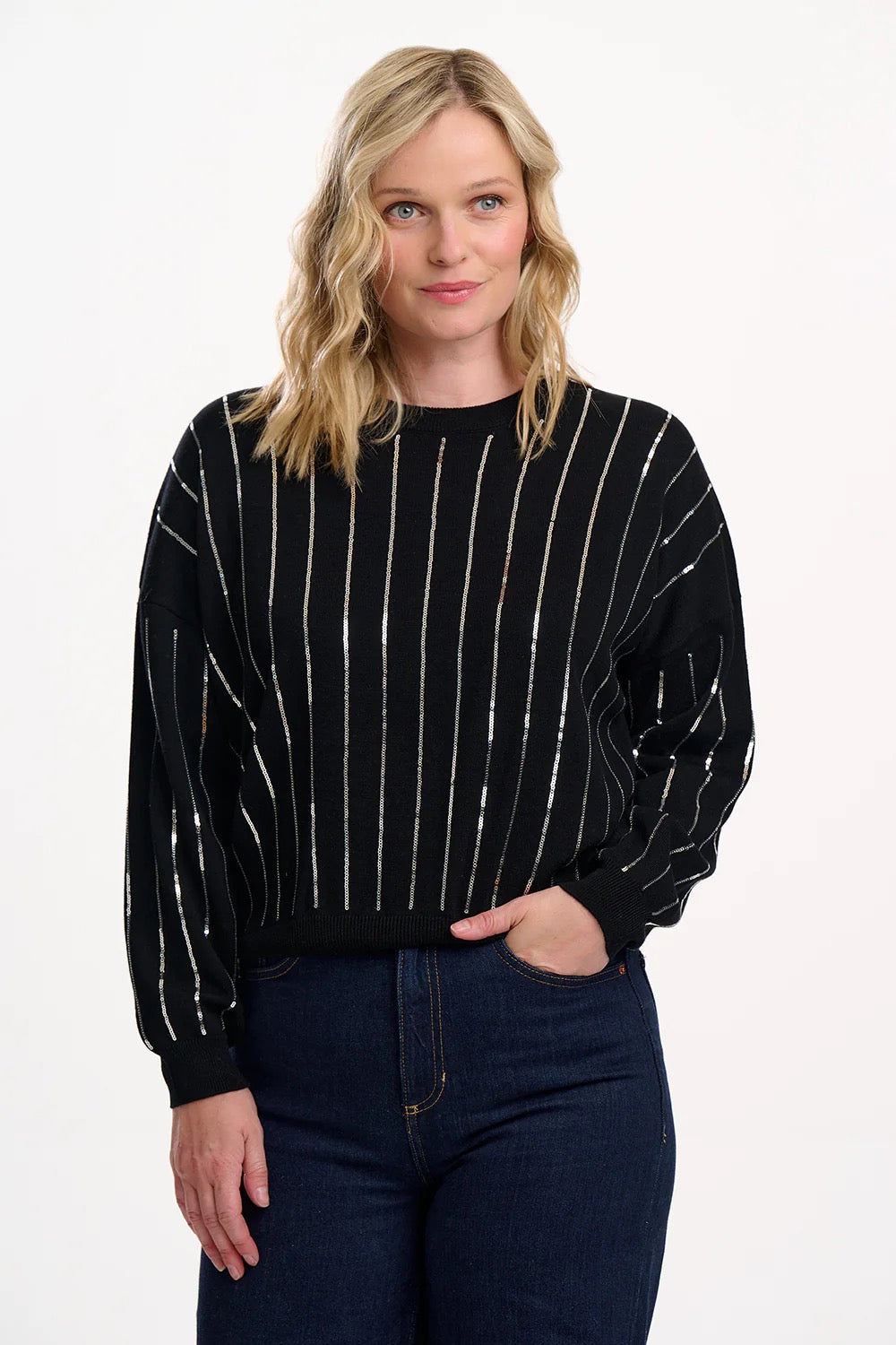 Suagrhill Brighton Anjali Sequin Knit - Black