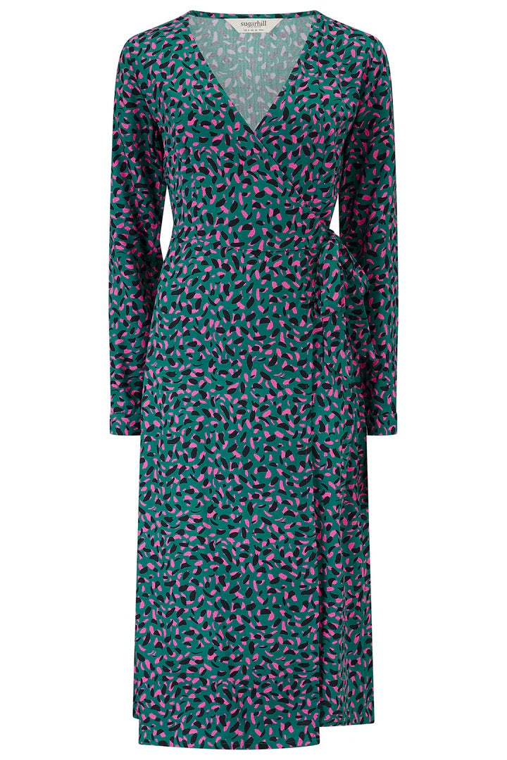 Sugarhill Zandra Midi Wrap Dress - Teal