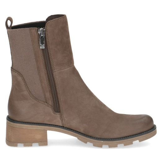 Caprice Taupe Nubuck Ankle Boot